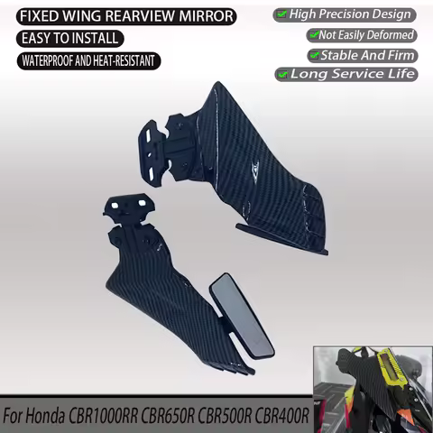 Motorcycle Side Wings With Rearview Mirrors, Commonly Modified For Most Models, Suitable For Honda CBR1000RR CBR650R CBR500R