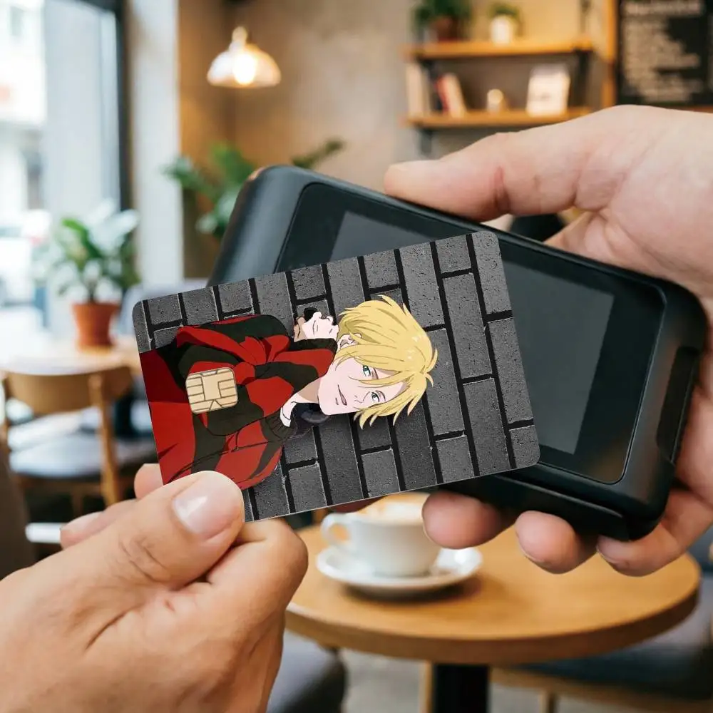 A-Anime BANANA FISH Ash Lynx Credit Card HD Stickers Small Chip Waterproof Sticker Game Card Decal Gift view 5