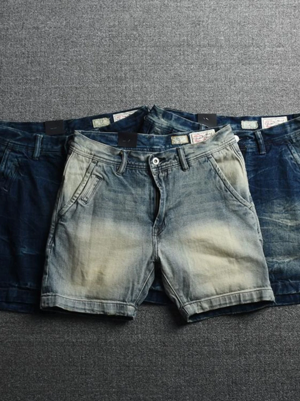 

Light Blue Men's Denim Shorts Ultra-Short Four-Fifths Summer New Style Slim-Fit Thin Brand Fashionable Straight Leg Jeans
