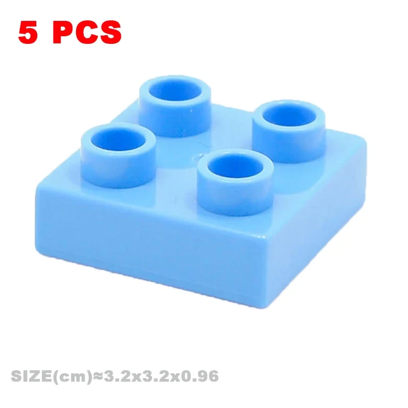 MOC Big Building Blocks Compatible With Duploes Base Bricks Thick Thin Square Assemble Children's DIY Educational Creative Toys