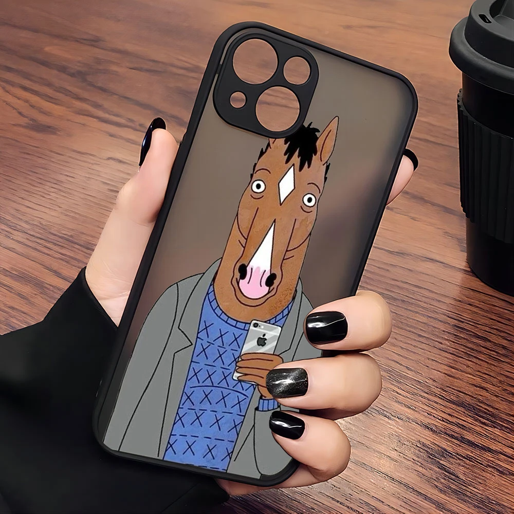 Funny Phone Case For BoJackS HorsemanS iPhone 16 15 14 13 12 11 Mini Pro Max X XR XSMax 7 8 Plus Matte Transparent Back Cover