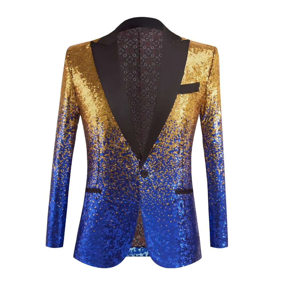 

k390 Men's gradient sequined suit new style performance dress performance men's wear