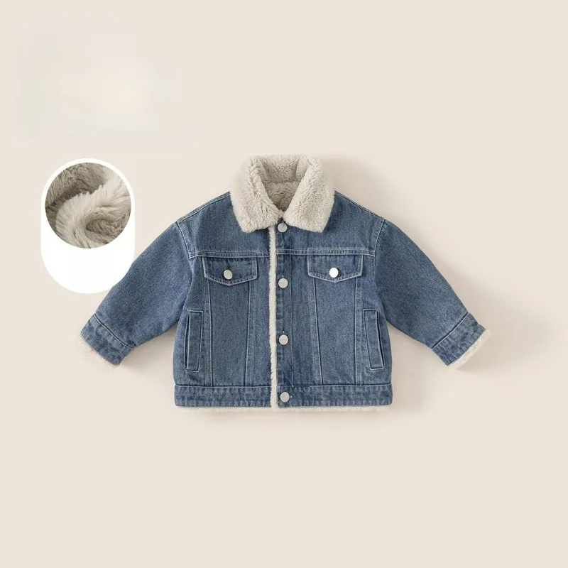 Chaqueta vaquera de lana para niñas, chaqueta gruesa para niños, versión de invierno, Ropa de invierno para niñas, Ropa para niños, chaqueta para niños, Ropa para Niña