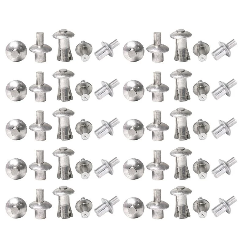  Effective Aluminum Rivets Fastening Connectors 50/100pcs for Aircraft Industry