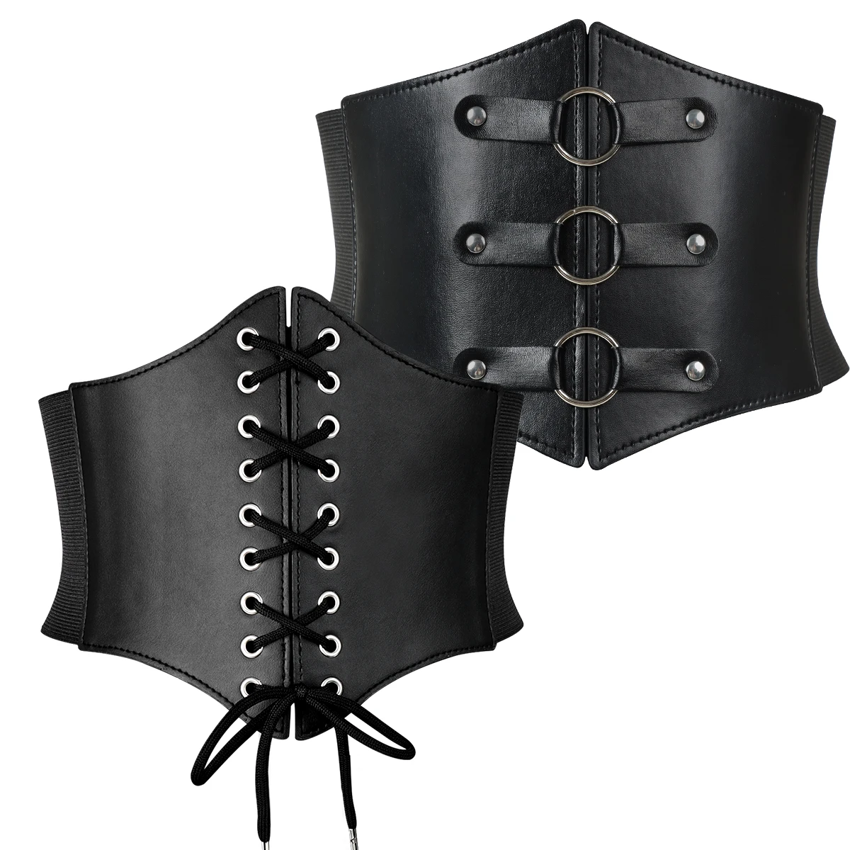 Corset Belt Bandage Super Wide Pu Leather Girdle Slimming Body Women Elastic High Waist Belts Versatile for Daily Bustier Corset