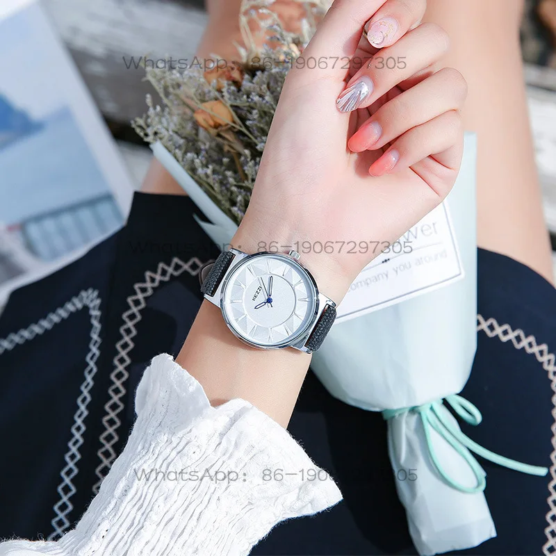 Customized watch quartz watch simple trend large dial versatile college style fresh casual women's watch