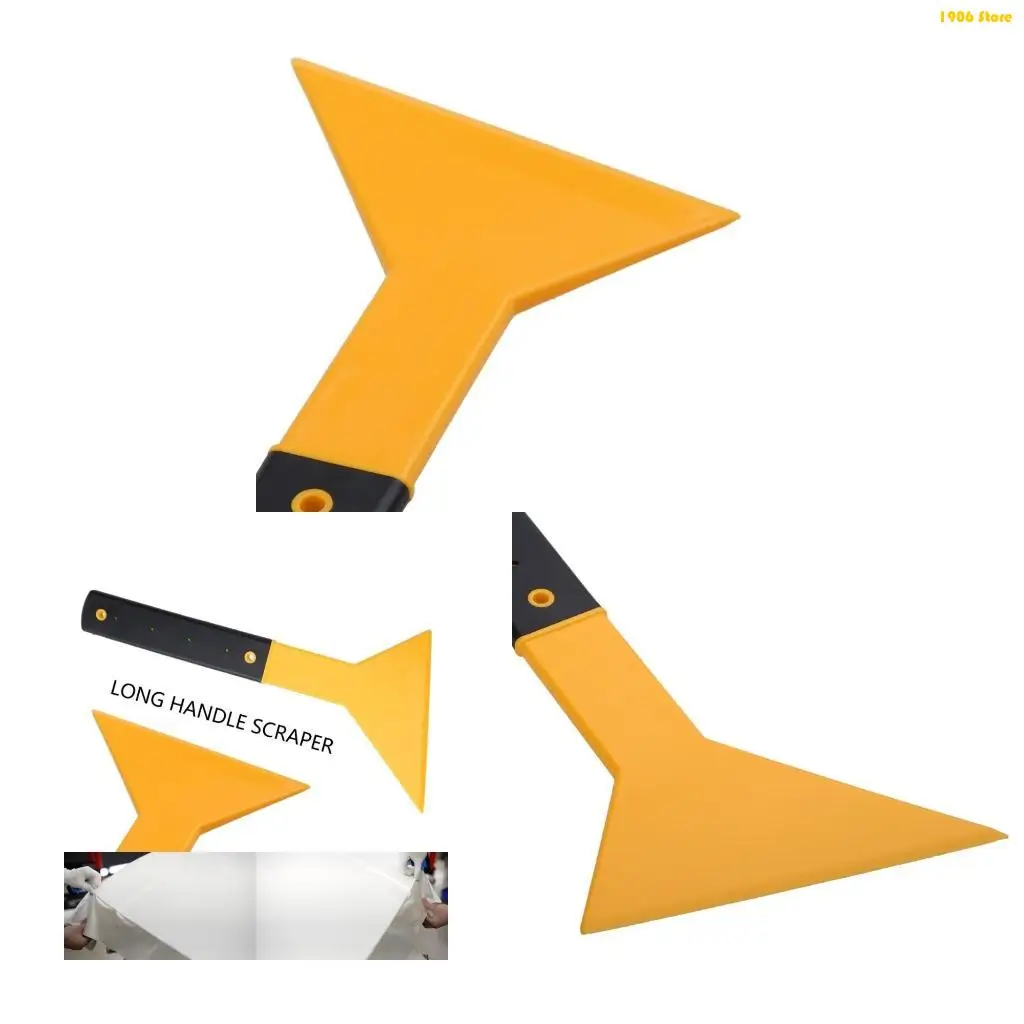 U1JB Long Handle Squeegee Car Cleaner Automobile Film Wrap Tint Tool for Window Decal