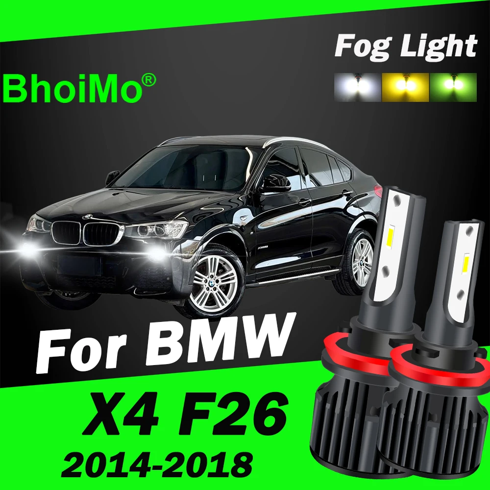 

BhoiMo For BMW X4 F26 Led Bulb Front Fog Lights 2014 2015 2016 2017 2018 Car Auto Lamps
