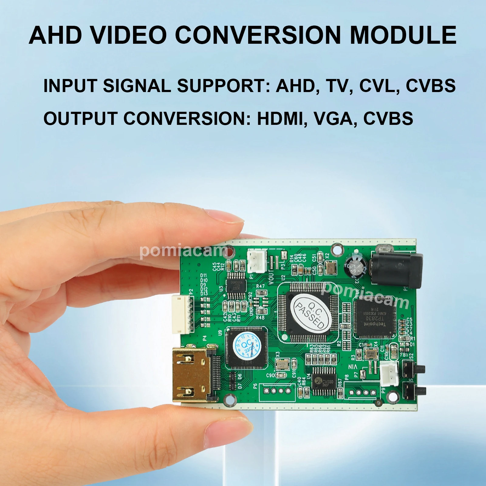 AHD41 signal converter board Compatible with 1080P 960P 720P 480P AHD/TVI/CVI/CVBS to HDMI/VGA/CVBS output supports 1080P 720P