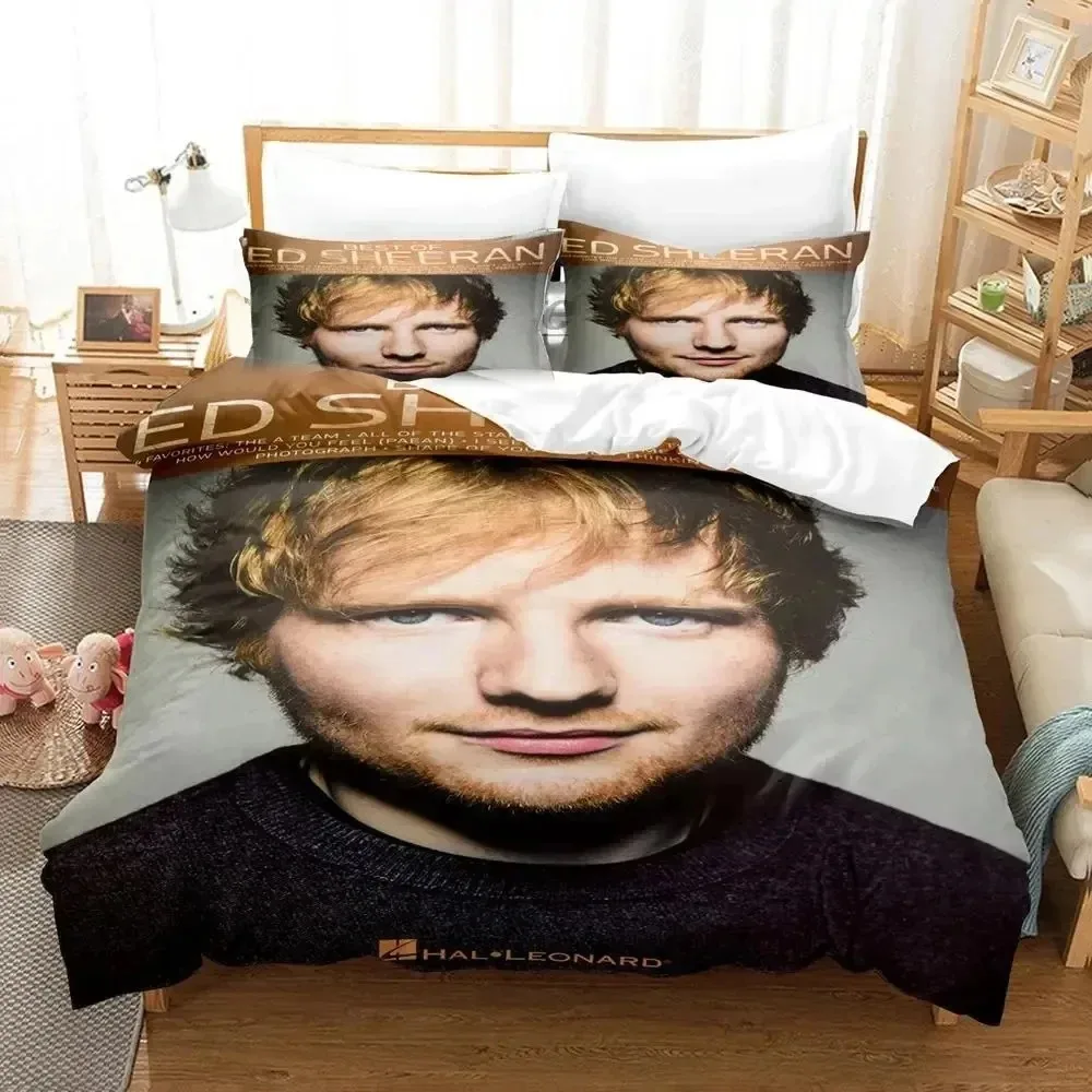 

Singer Ed Sheeran MBE Bedding Set Duvet Cover Bed Set Quilt Cover Pillowcase Comforter king Queen Size Boys Adult Bedding Set