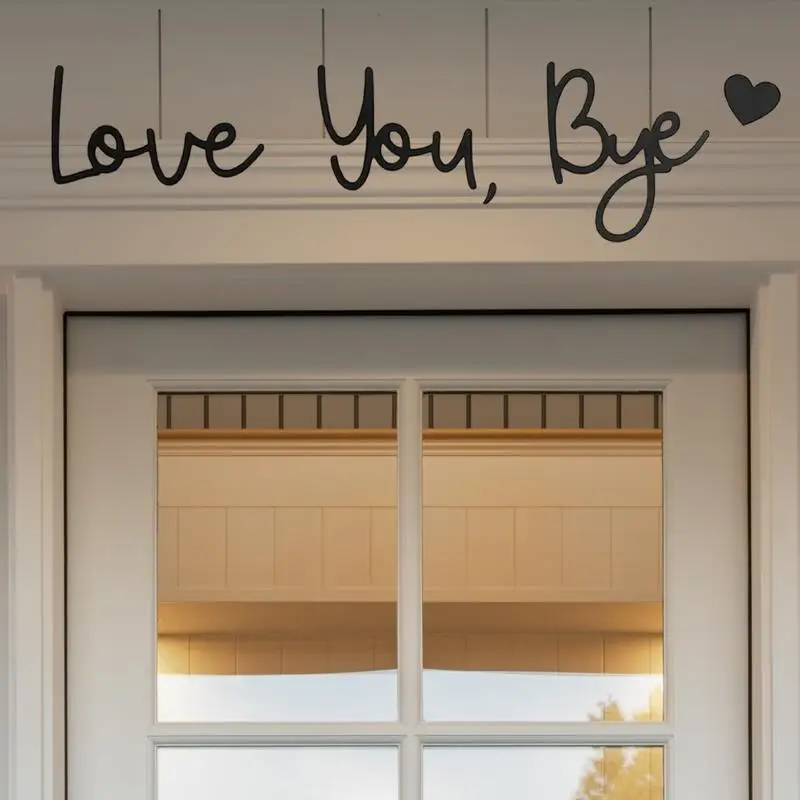 Love You Bye Wood Sign Home Decor Letters Wall Decor Express Love and Warm Your Family Lovers Wall Art Gift Hallway