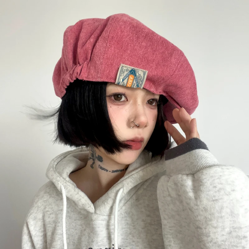 Harajuku Design Newsboy Hats for Men and Women Spring and Autumn Fashion Casual High Quality Vintage Washed Denim Berets Cap