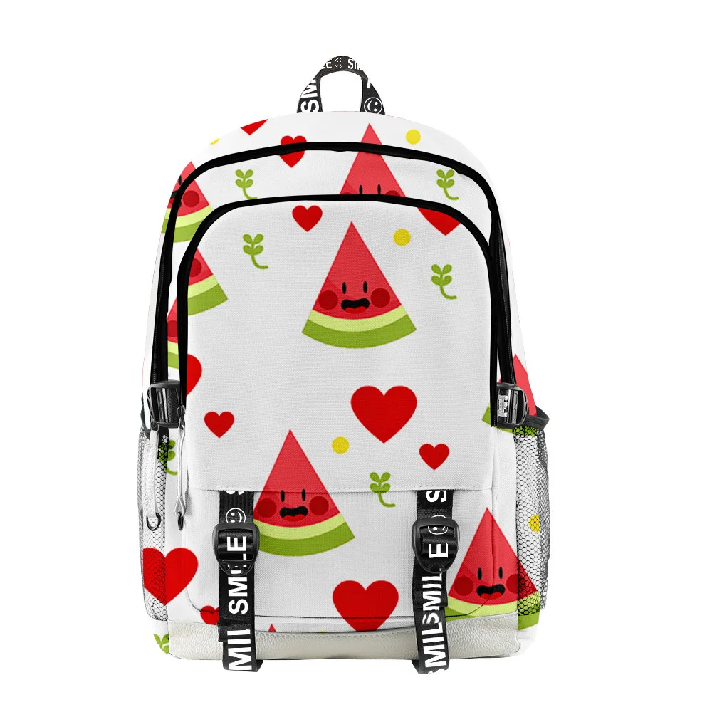 Classic Popular Funny Fruit Student School Bags Unisex 3D Print Oxford Waterproof Notebook multifunction Travel Backpacks