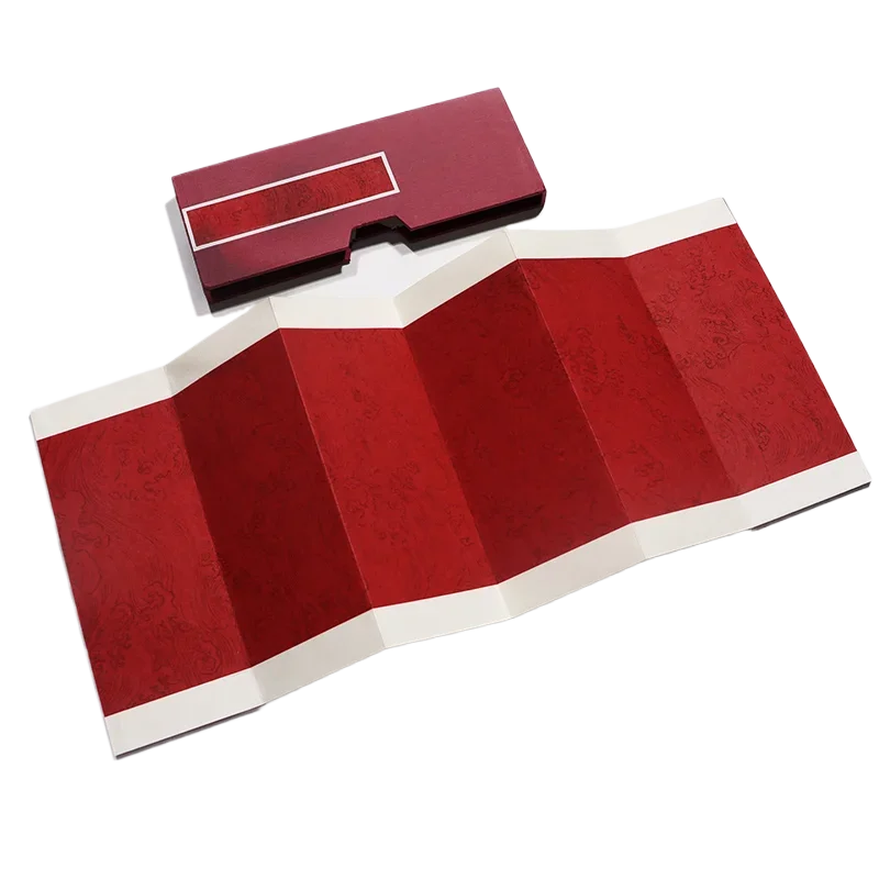 Blank Retro Xuan Paper Red Sprinkled Gold Calligraphy Creation Special Work Paper Handwritten Wedding Book Collection Boxed Book