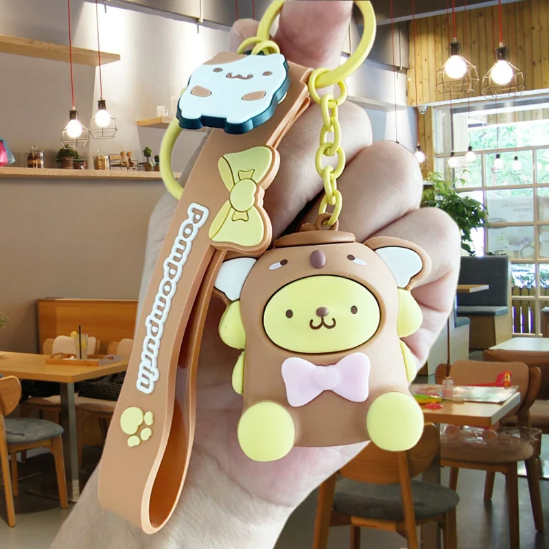 Kawaii مرحبا كيتي الشكل المفاتيح مفتاح قلادة عصابة دمية حقيبة حلية اكسسوارات الفضاء سلسلة أنيمي الإبداعية الفتيات الهدايا