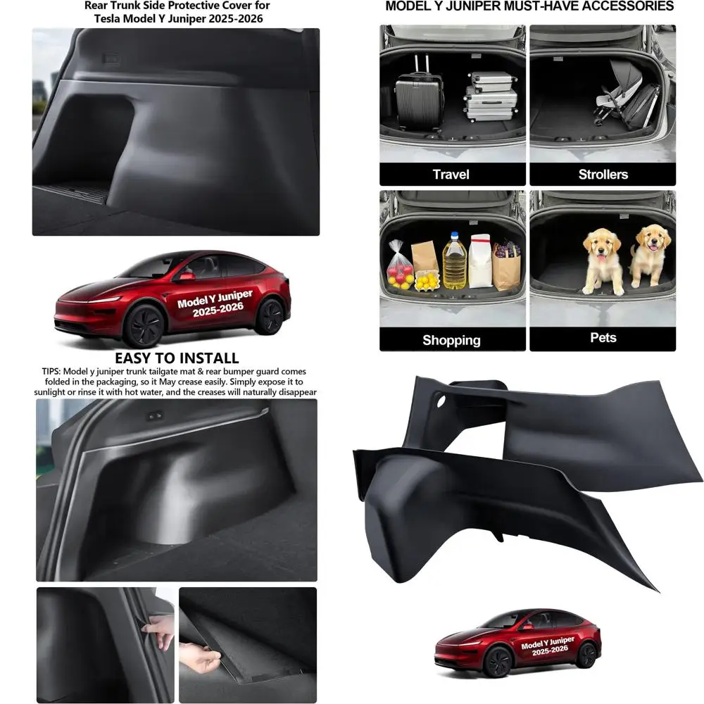 

Защитная крышка заднего багажника Tesla, модель Y, освежаемые аксессуары Juniper, 2025 2026, защита багажника, левая и правая панель T