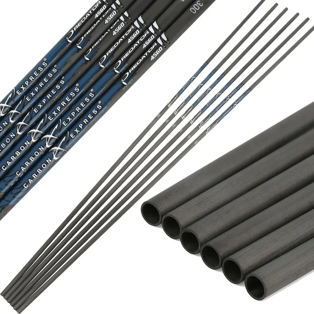 

31" Archery Pure Carbon Arrow Shaft 6/12/24pcs 300/400/500 Spine Recurve Compound Bow Hunting Shooting Target DIY Arrow Shafts
