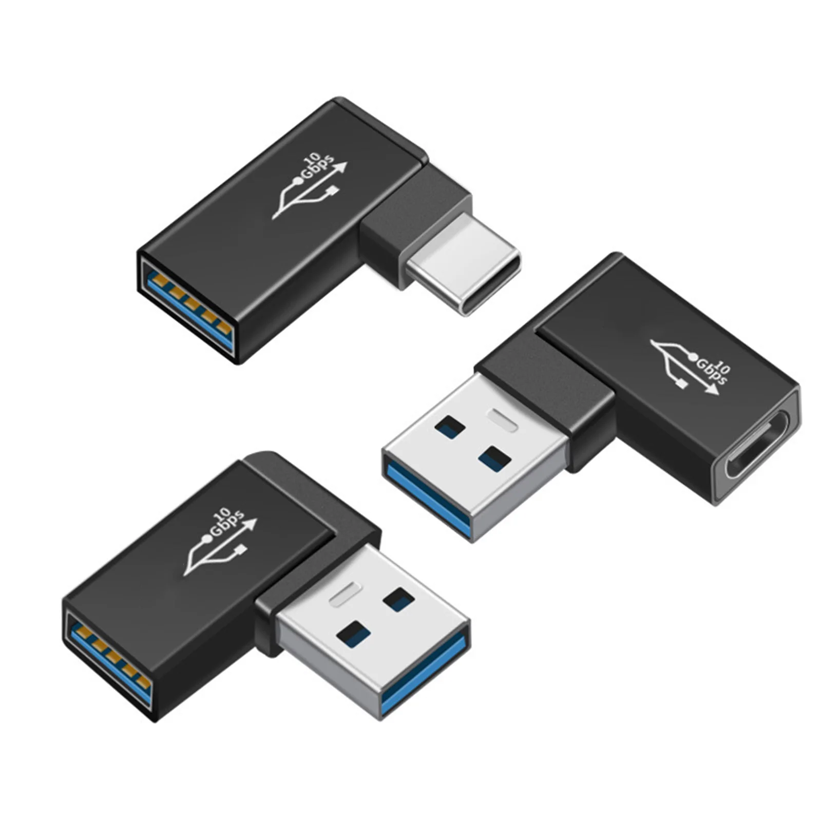 OTG Adapter USB 3.1 Type C Female To USB 3.0 Male Converter 10Gbps Type C To USB 3.0 90 Degrees Angled OTG Connector