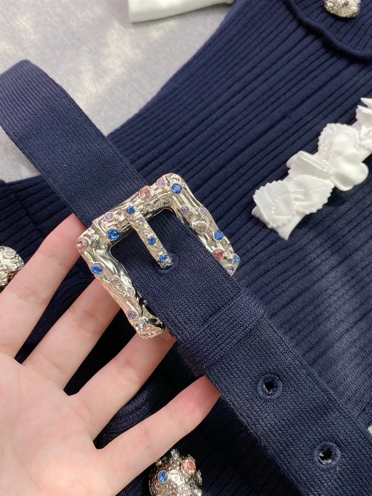 Vestido Midi de Malha Azul Mar - Midi Skirt Floral avaliação e preço