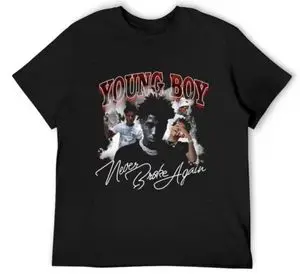 

Summer Fashion Men's Singer Youngboy Popular High-Quality Printed T-Shirt Casual Style Cotton Top oversized t shirt Unisex