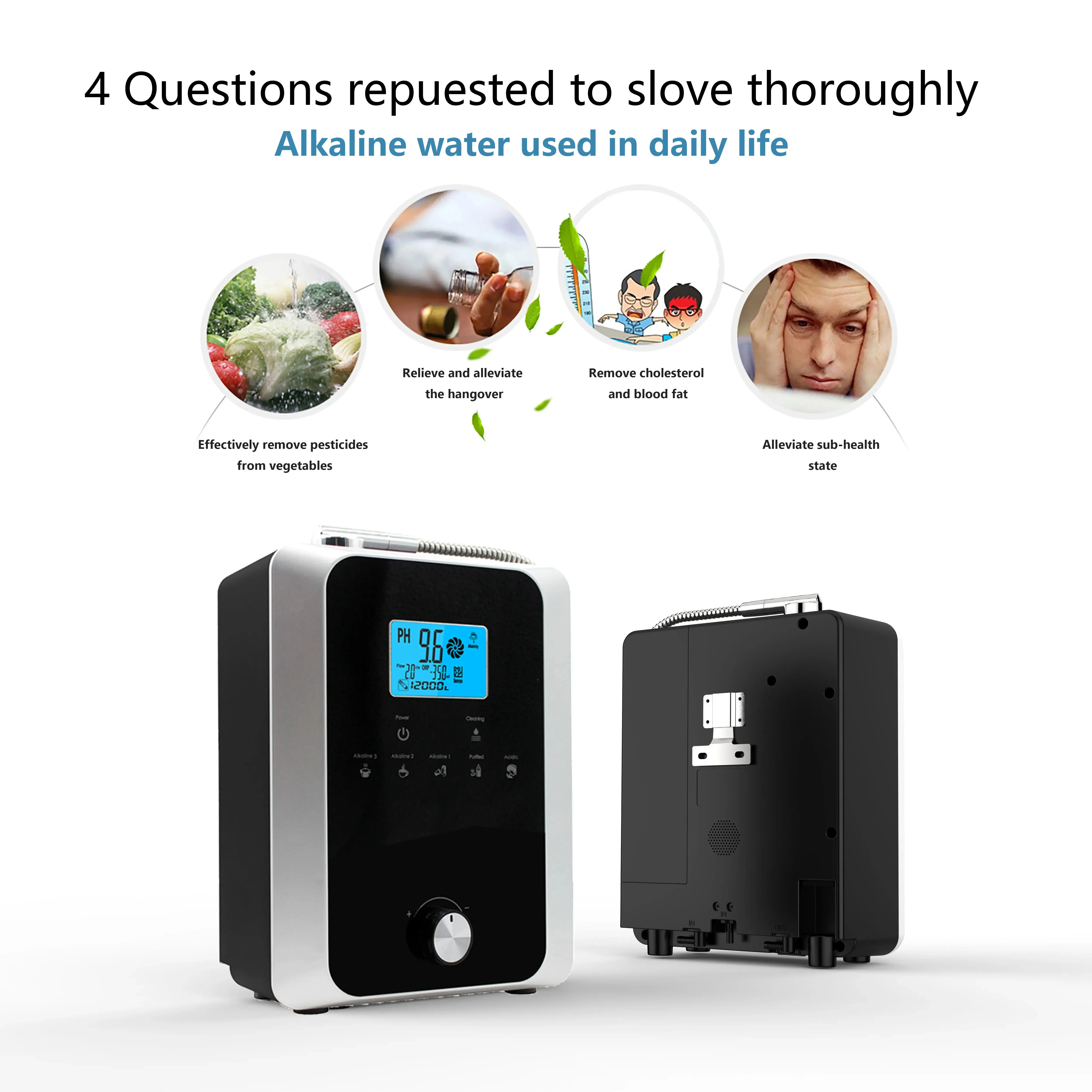 ماكينة مياه قلوية تجارية من Tech Kangen، مياه كانجان للاستخدام المنزلي، مؤين الماء الصناعي #4