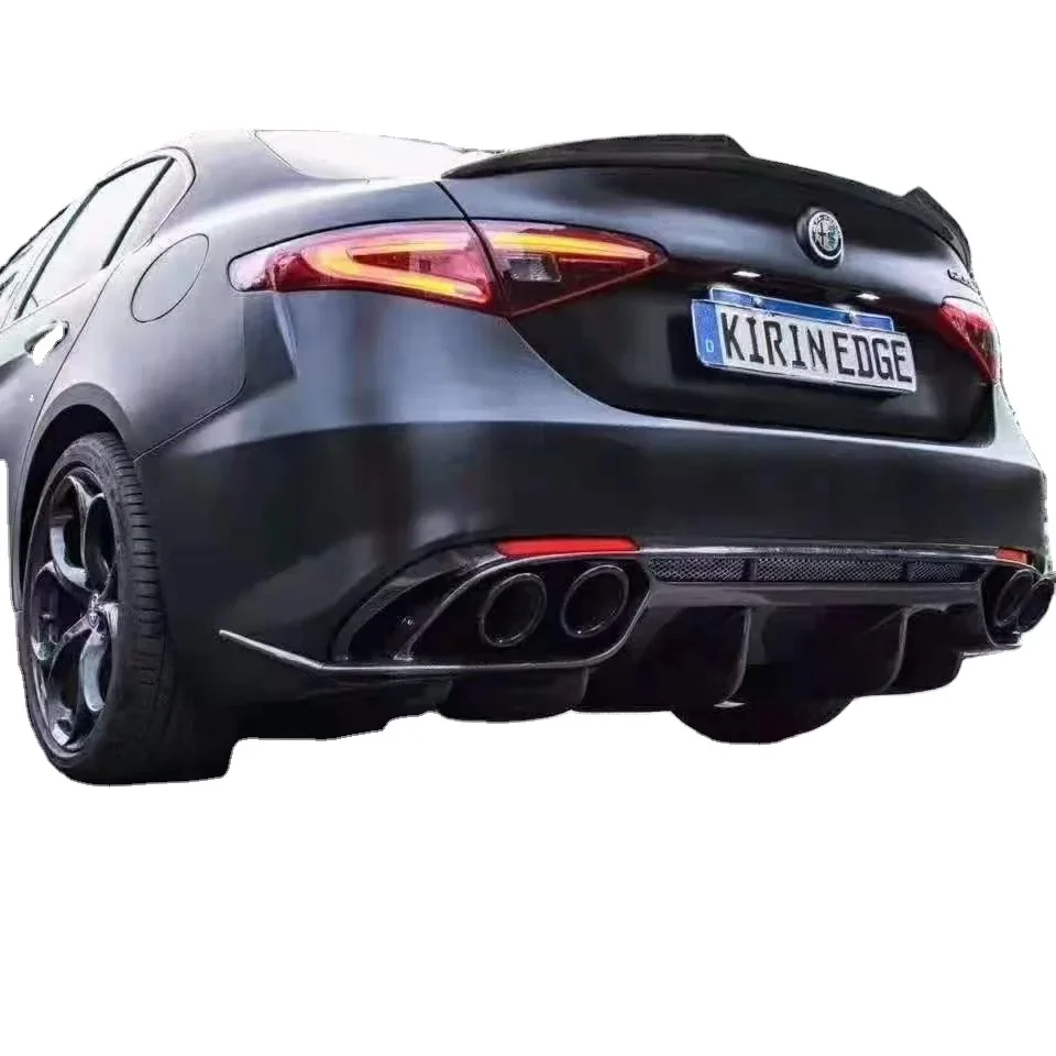 

Brilliant quality Real Carbon Fiber front lip side skirts rear diffuser spoiler for Alfa Romeo Giulia 2016+