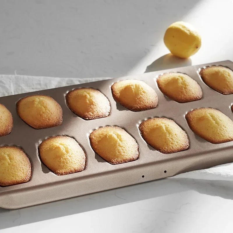 Shell Cake Biscuit Baking Mold, Madeleine Mold, Thickened, Non-stick Coated, Carbon Steel Baking Pan 12hole