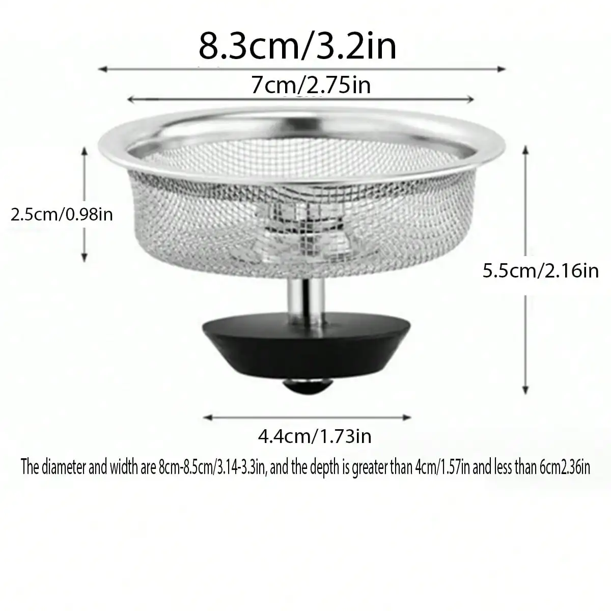 stainless steel kitchen filter 1pc universal sink drain cover anti odor sewer pipe