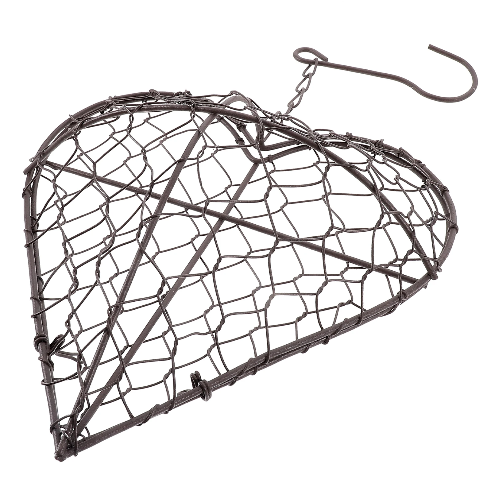 

Heart Shape Hanging Basket Plant Shelf for Indoor Succulents Wall Planter Heart Shape Iron Wire Wreath Metal Frame Pot