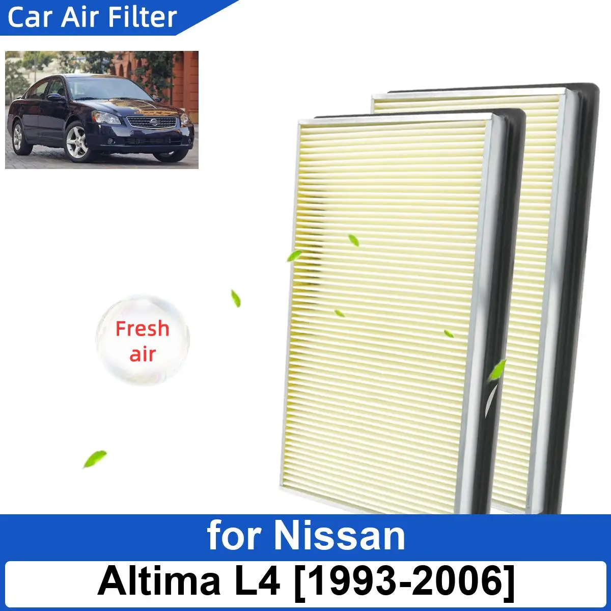 

Воздушный фильтр двигателя для Nissan Altima L4 1993-2006, оптоволоконные автомобильные фильтры для салона CA4309 16546-0Z000 16546-70J10 16546-V0100