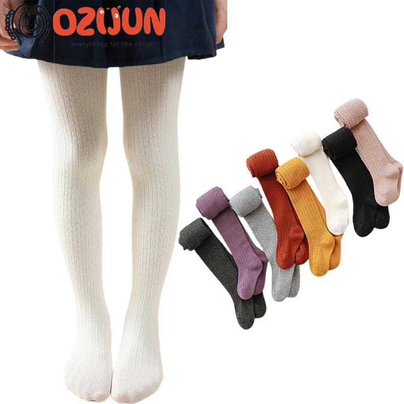 New 2023 Autumn Style Children Cotton Pantyhose Kids Girls 2-12 Years Dance Tights Anti-pilling 8 Colors 6 Size 3-15 Years Girls