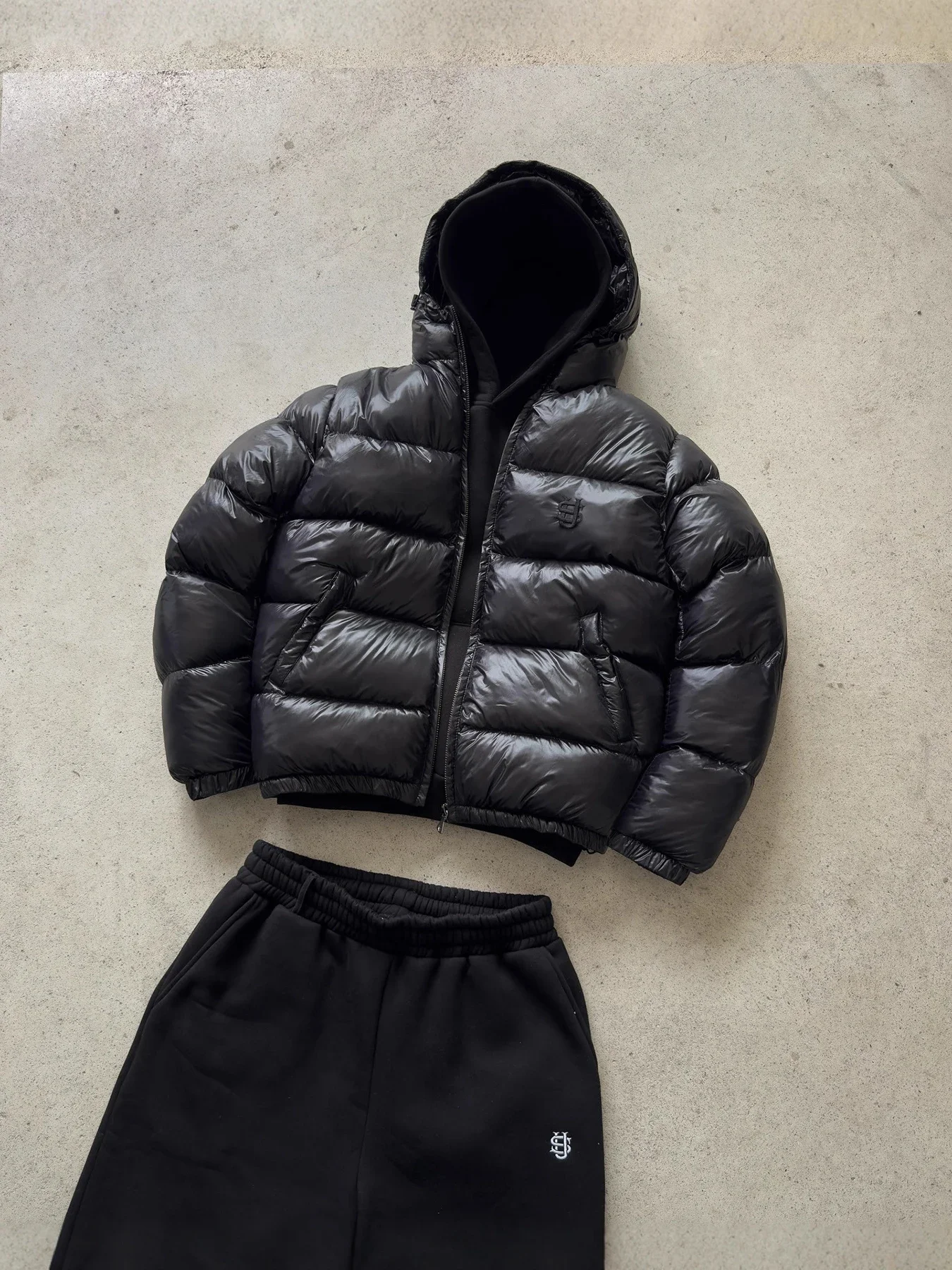 Winter Fashion Y2K Trend Embroidery Logo Coat Elastic Loose Casual Jacket Cotton Streetwear for Men And Women