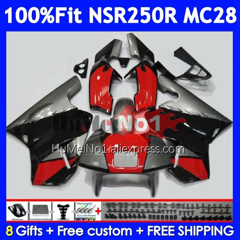 Injection For HONDA NSR250R MC28 1994 1995 1996 Red silver 1997 1999 16No.19 NSR 250 250R NSR250 R 94 95 96 97 98 99 Fairings