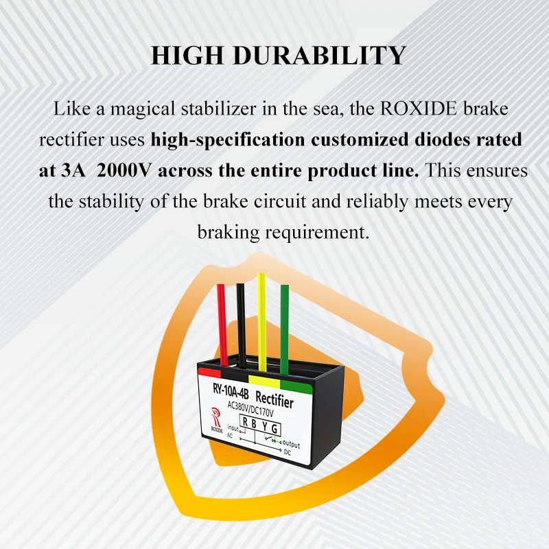 Model: RY-10A-4B Motor Brake Rectifier / Rectifier Device Input: AC 380V Output: DC 170V