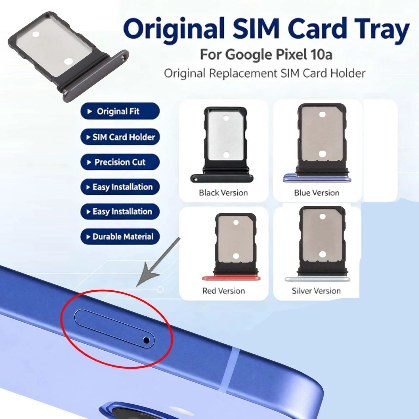 For Google Pixel 10a Original SIM Card Tray for Phone Replacement Accessories