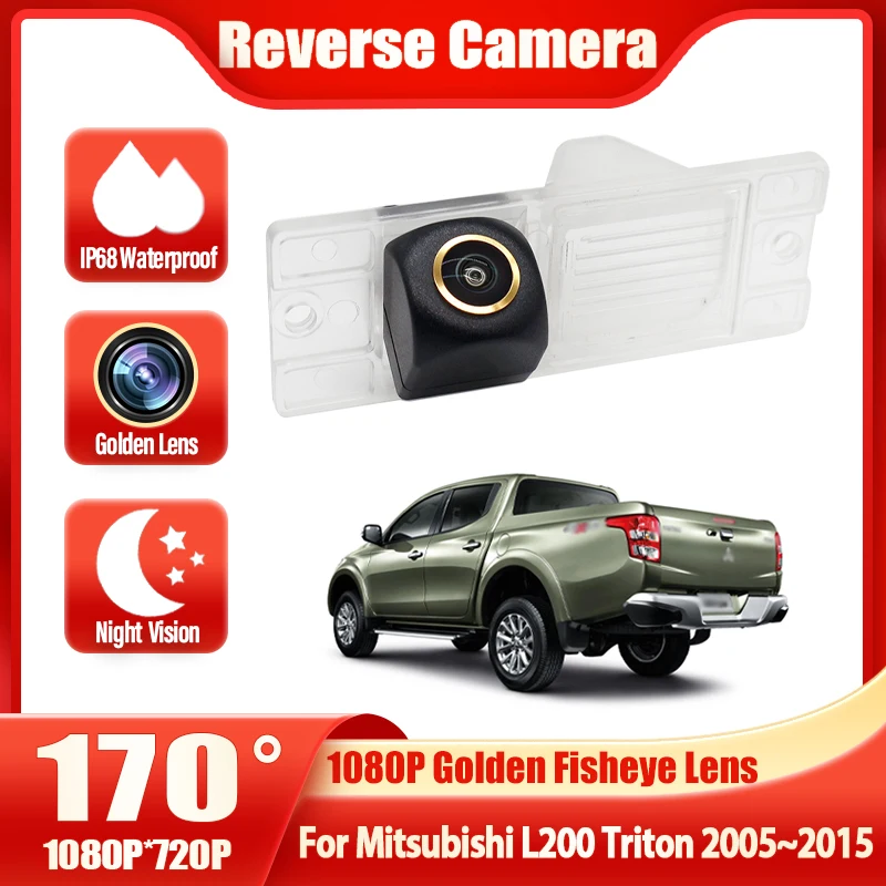1920*1080P HD Rear View Reverse camera For Mitsubishi L200 Triton 2005 2006 2007 2008 2009 2010 2011 2012 2013 2014 2015 Golden