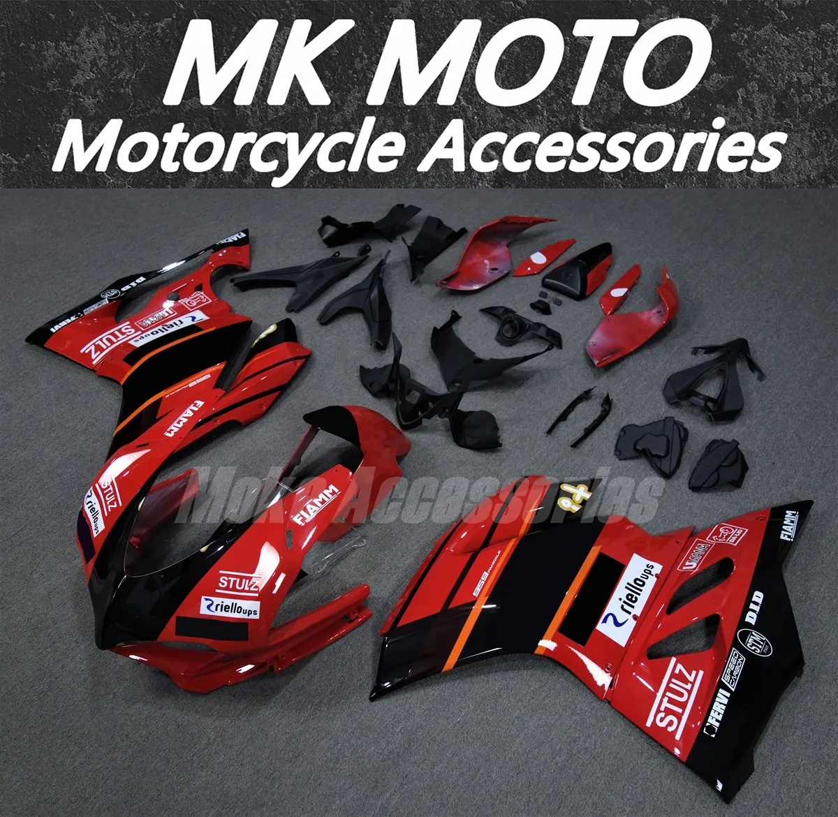 Ensemble de carrosserie pour 959 1299 Panigale 2015 2016 2017 2018 Kit de carénages ajustement injection Accessories rouge noir blanc nouveau