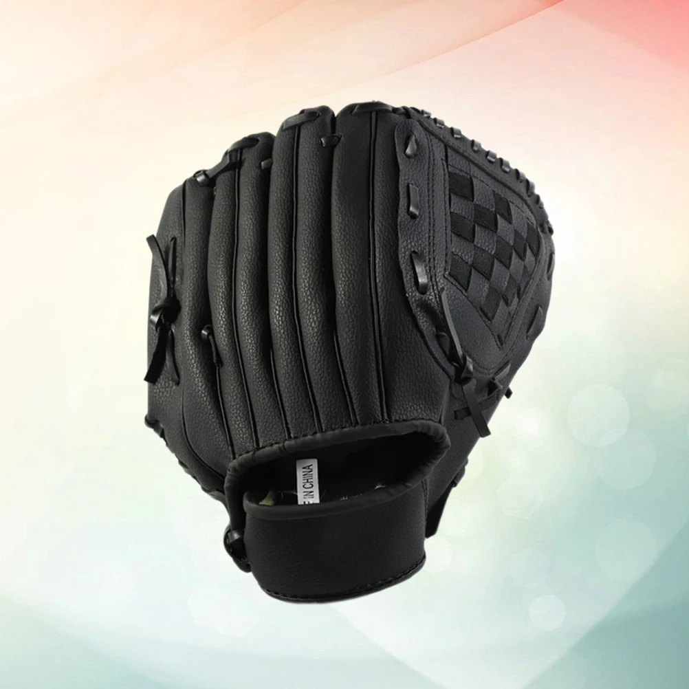 

Baseball Glove 12.5 Inch Yellow PVC Left H Softball Extra Flex Heels Cushioned Palm Adjustable Strap Faux