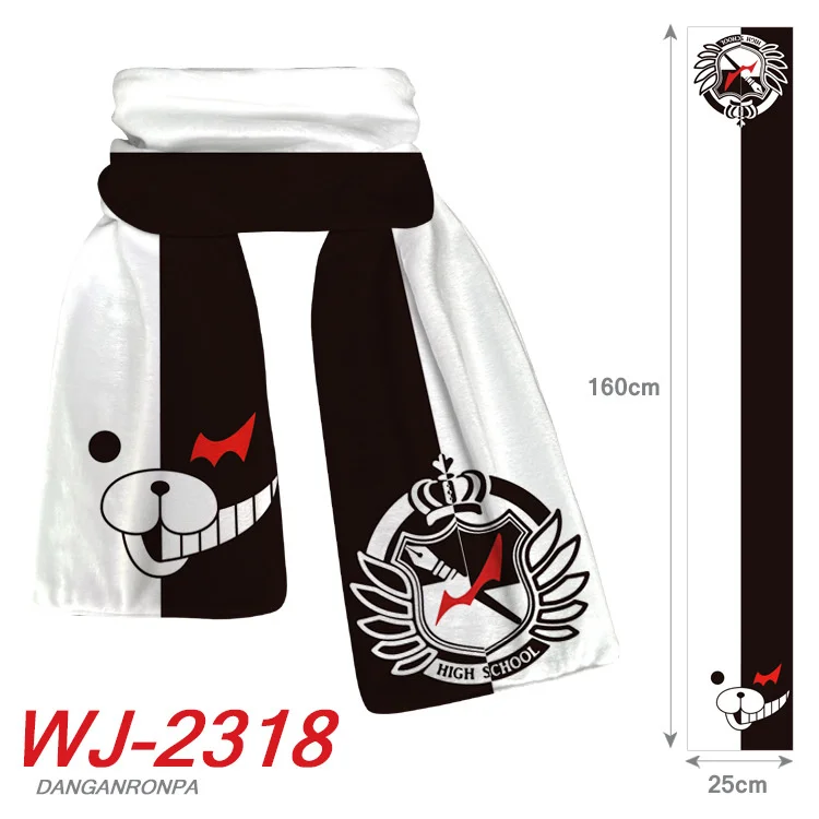 Anime Danganronpa Fashion Scarf Cartoon Kawaii Anime Winter Men Women Casual Unisex Neck Collar Keep Warm Accessories