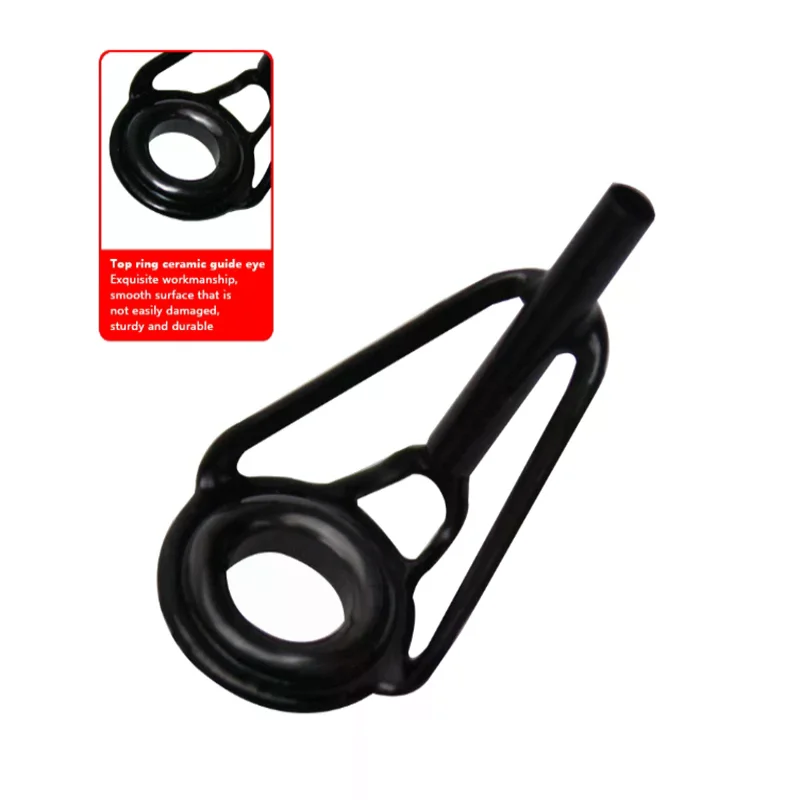 Pesca Special - 8 guías superiores de caña, acero inoxidable con anillos de porcelana para accesorios de aparejos de pesca, kit de reparación de bricolaje