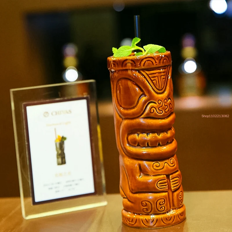 Hawaii Tiki kubki koktajlowy kubek rybny piwo kubek do napojów wino ceramiczne wielkanocny Islander Bar