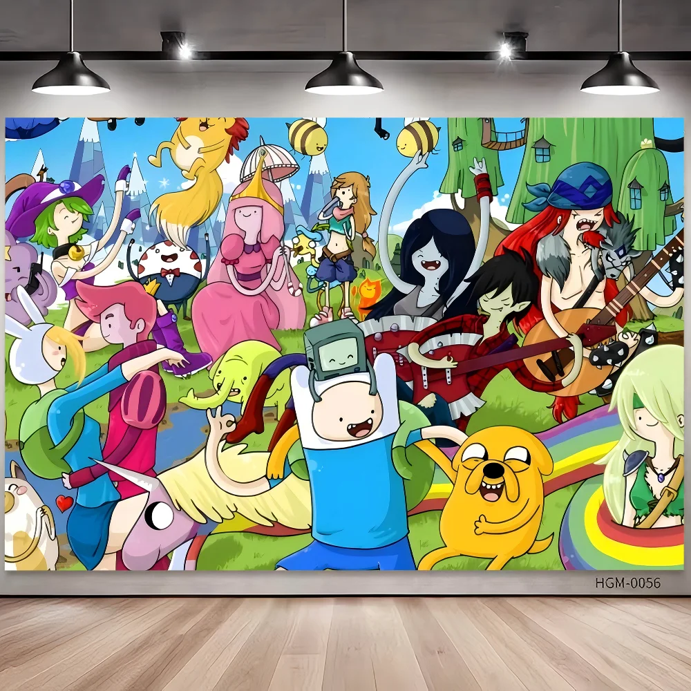 A-Adventure Time Backdrop Product Photography Props Background Photographic Studio Party Decoration Wallpapers - Image 3