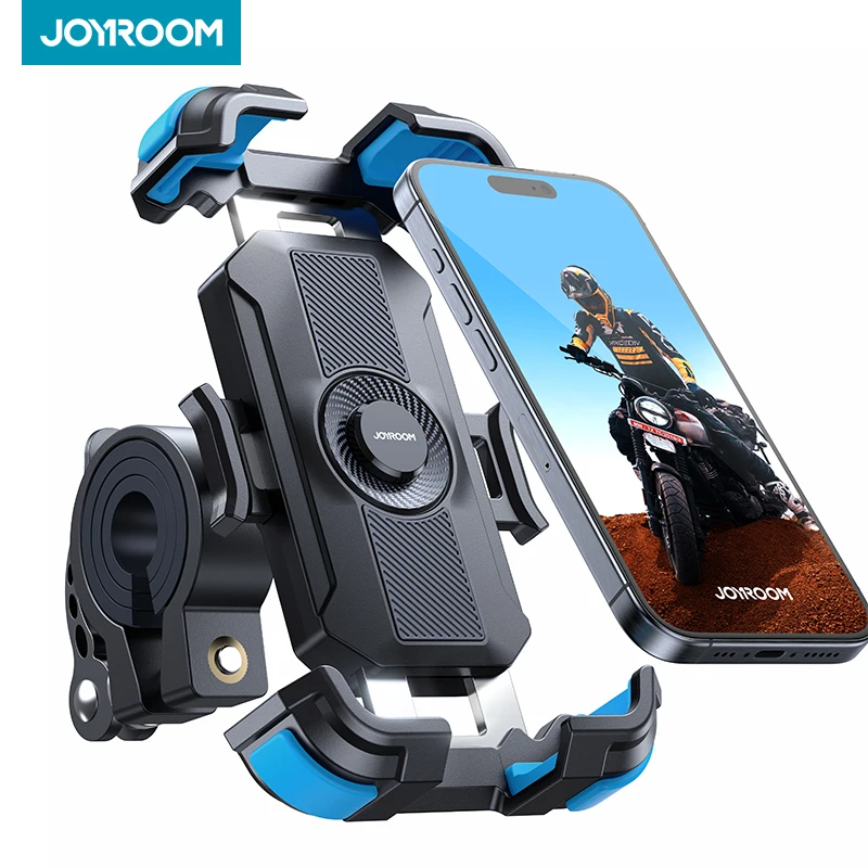 

Joyroom Motorcycle Bike Phone Mount Upgrade Phone Holder Ultra-Stable Bicycle Phone Mount Handlebar Cell Phone Clamp for Scooter