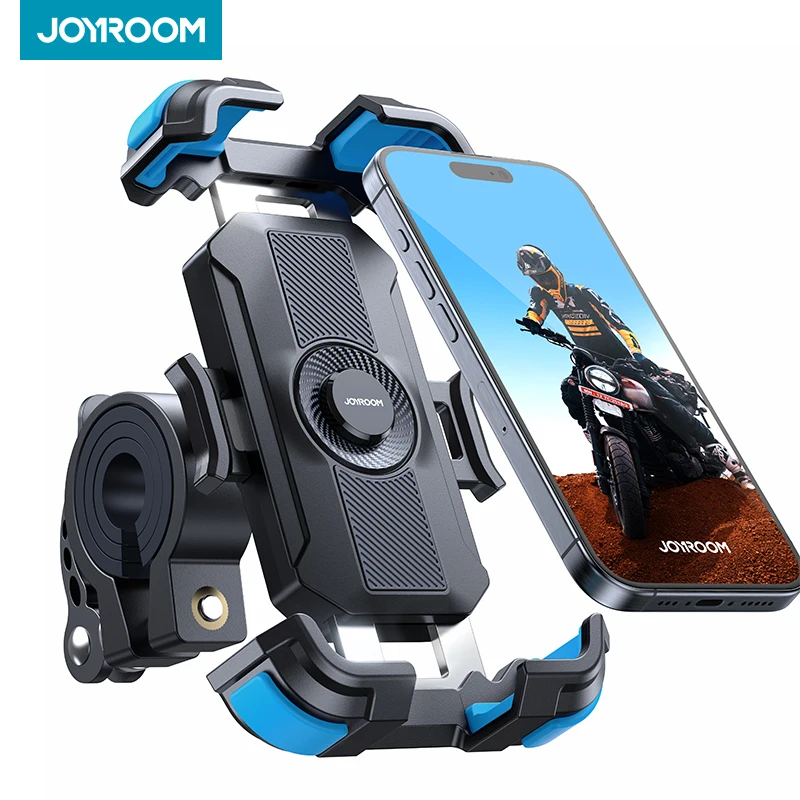 Joyroom Motorcycle Bike Phone Mount Upgrade Phone Holder Ultra-Stable Bicycle Phone Mount Handlebar Cell Phone Clamp for Scooter