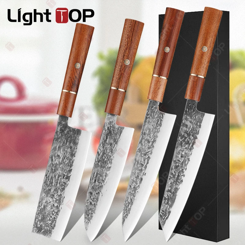 

Professional Chef's Knives Japanese Kitchen Knives Set Stainless Steel Forged Butcher's Boning Knife Vegetable Cutting Knife