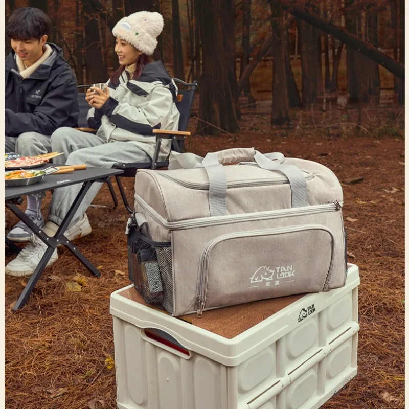 アウトドアキャンプバッグポータブル断熱クーラーバッグ大容量スポーツハンドバッグ