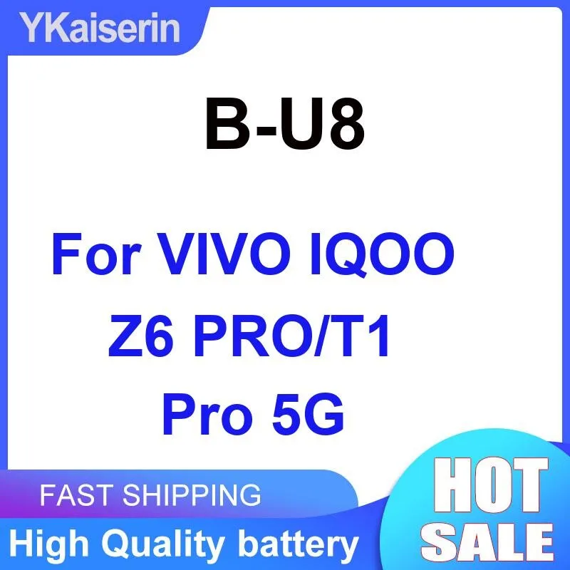 Mobile Phone Battery 4700Mah B-U8 For Vivo Iqoo Z6 Pro T1 5G Robust