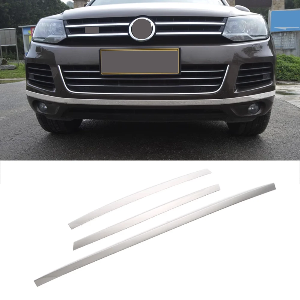 

For Volkswagen 11-15 Touareg front bumper decorative strip, grille decorative strip, exterior decoration modification accessorie