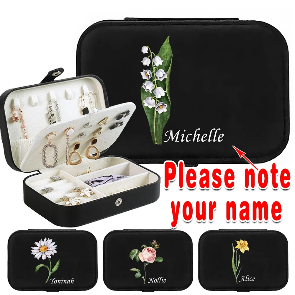 Jewelry Box Storage Earrings Necklace Ring Double Men and Women Storage Box Large Leather Jewelry Box.