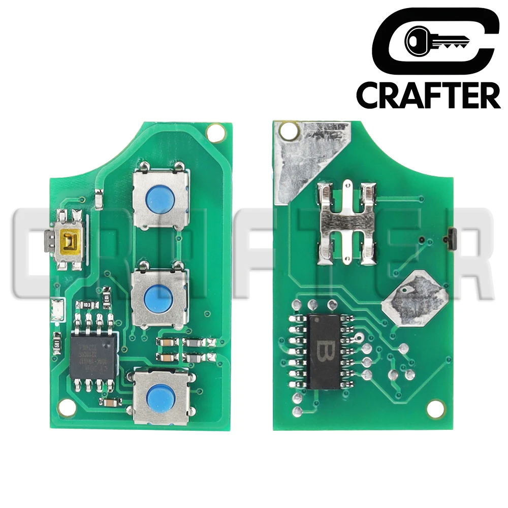 Key Crafters 1J0959753N/CT/DA/AH 433MHz ID48 CHIP Flip Remote CarKey For VW VolkSwagen Caddy Passat Golf Tiguan 1K0959753N/G